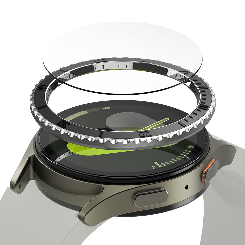 Ringke Premium Styling Beskyttelsesramme for Samsung Galaxy Watch7 44mm, Modell 3, Svart