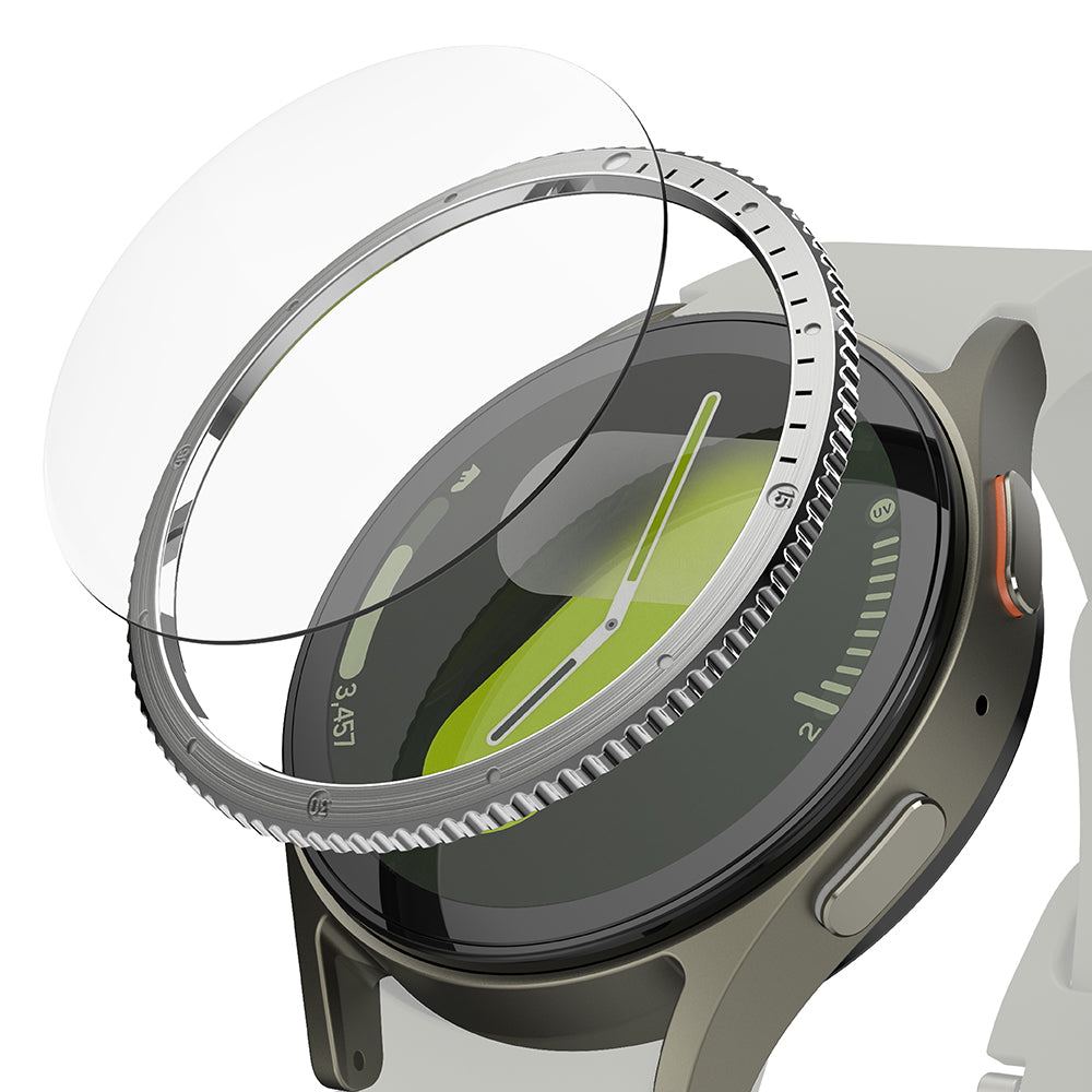 Ringke Styling beskyttelsesramme for Samsung Galaxy Watch7 40mm, Modell 7, Sølv