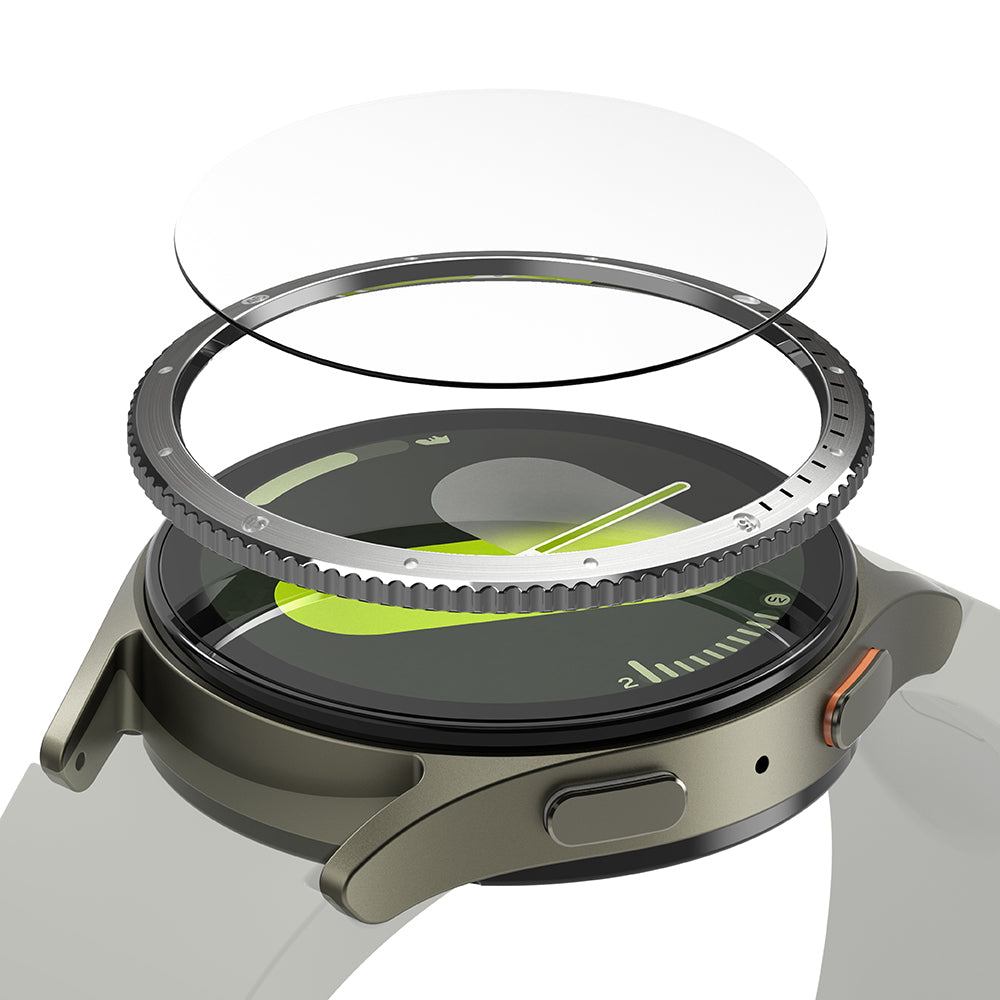 Ringke Styling beskyttelsesramme for Samsung Galaxy Watch7 40mm, Modell 7, Sølv