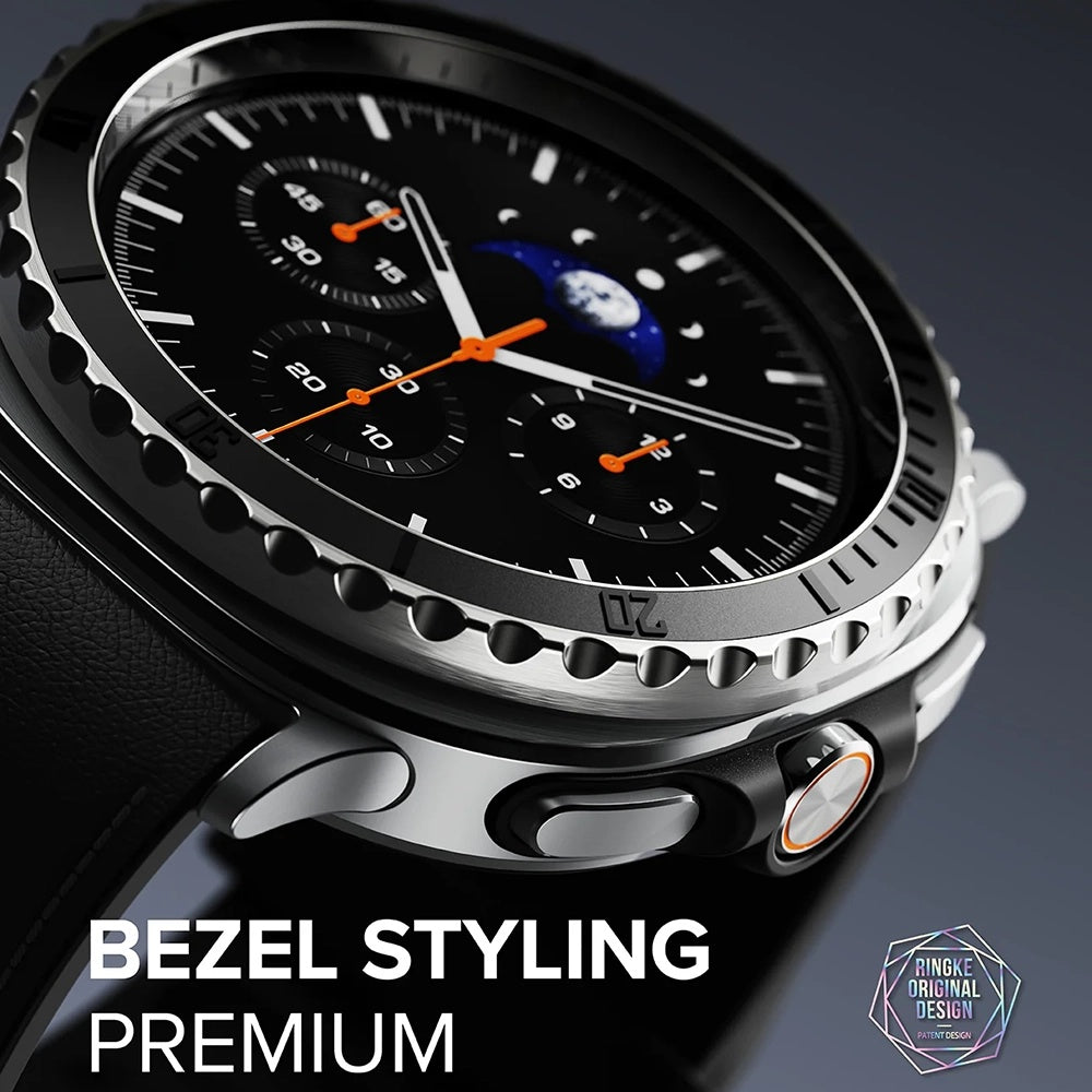 Ringke Premium Styling Beskyttelsesramme for Samsung Galaxy Watch8 Classic, Svart