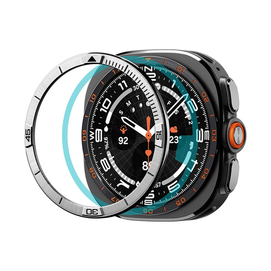 Spigen Tune Pilot Beskyttelsesramme for Samsung Galaxy Watch Ultra2, Sølv ACS11616