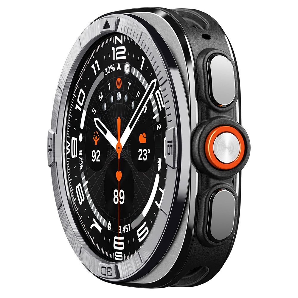 Spigen Tune Pilot Beskyttelsesramme for Samsung Galaxy Watch Ultra2, Sølv ACS11616