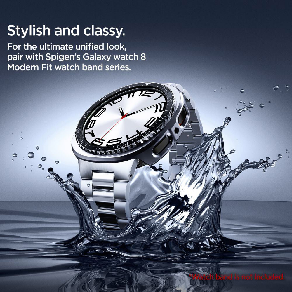 Spigen Tune Pro Diver beskyttelsesramme for Samsung Galaxy Watch8 44mm, Svart