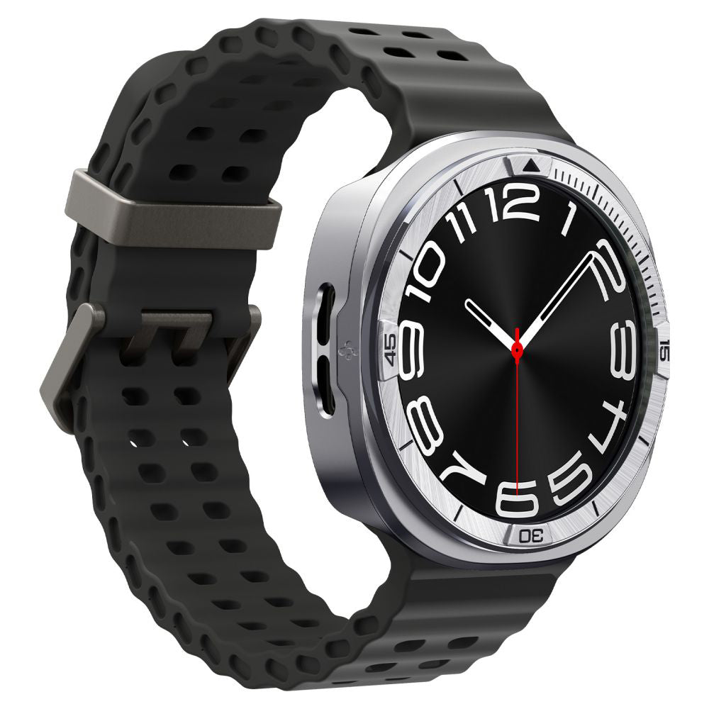 Spigen Tune Pro Pilot Beskyttelsesramme for Samsung Galaxy Watch8 44mm, Sølv ACS10011