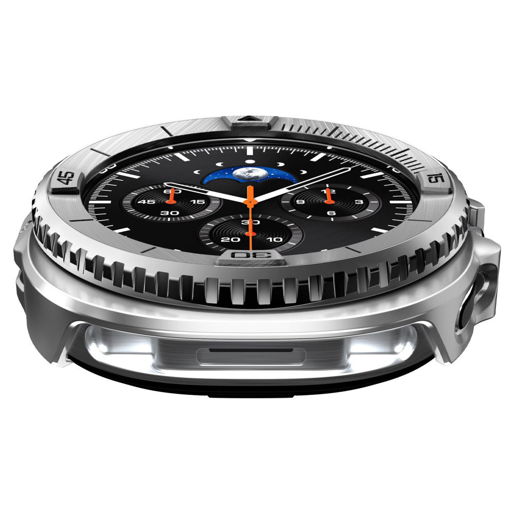 Spigen Tune Pro Pilot Beskyttelsesramme for Samsung Galaxy Watch8 Classic, Sølv
