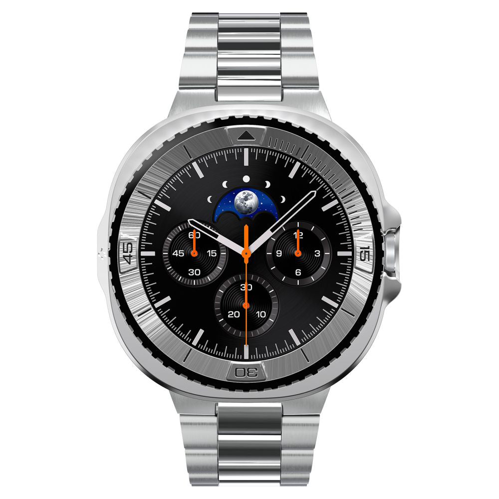 Spigen Tune Pro Pilot Beskyttelsesramme for Samsung Galaxy Watch8 Classic, Sølv