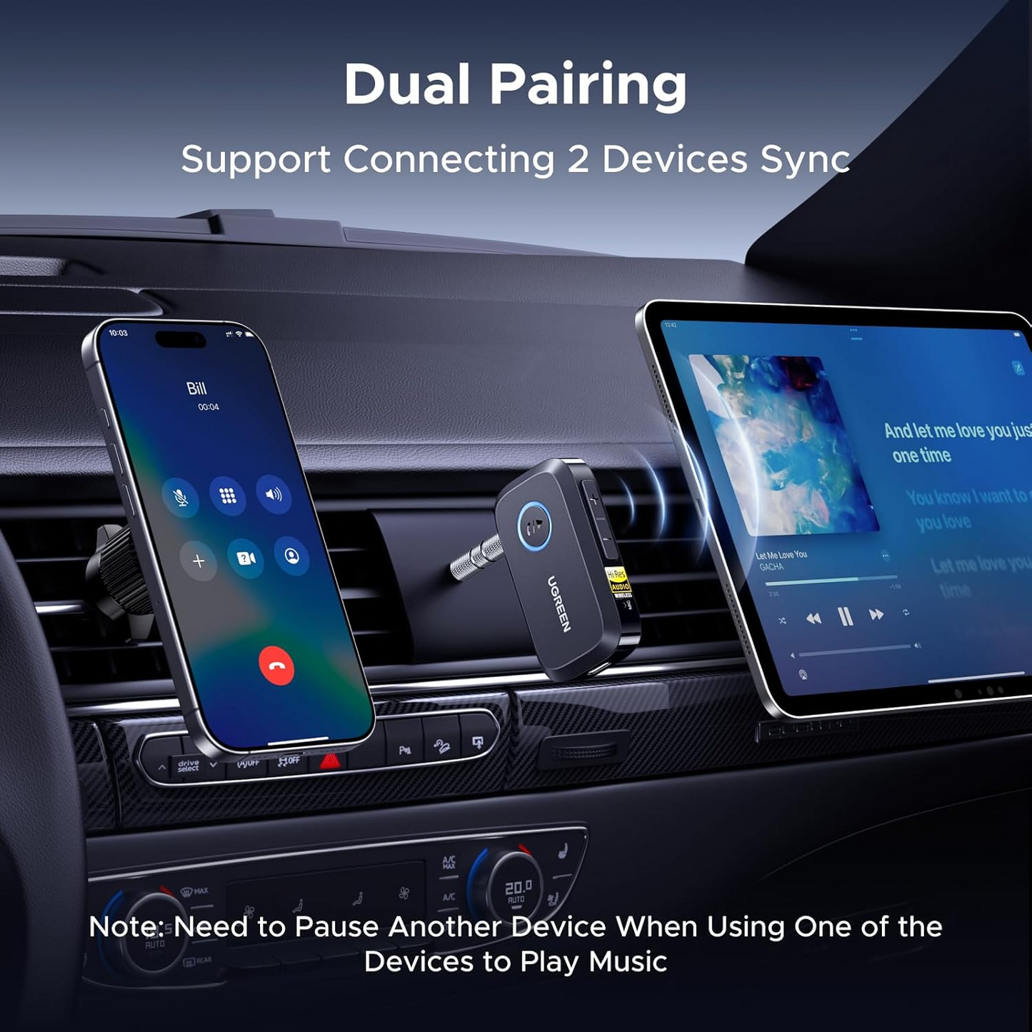 Bluetooth-mottaker UGREEN BT509 (55546)