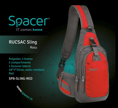 Spacer Sling-ryggsekk for nettbrett maks. 8 tommer, rød