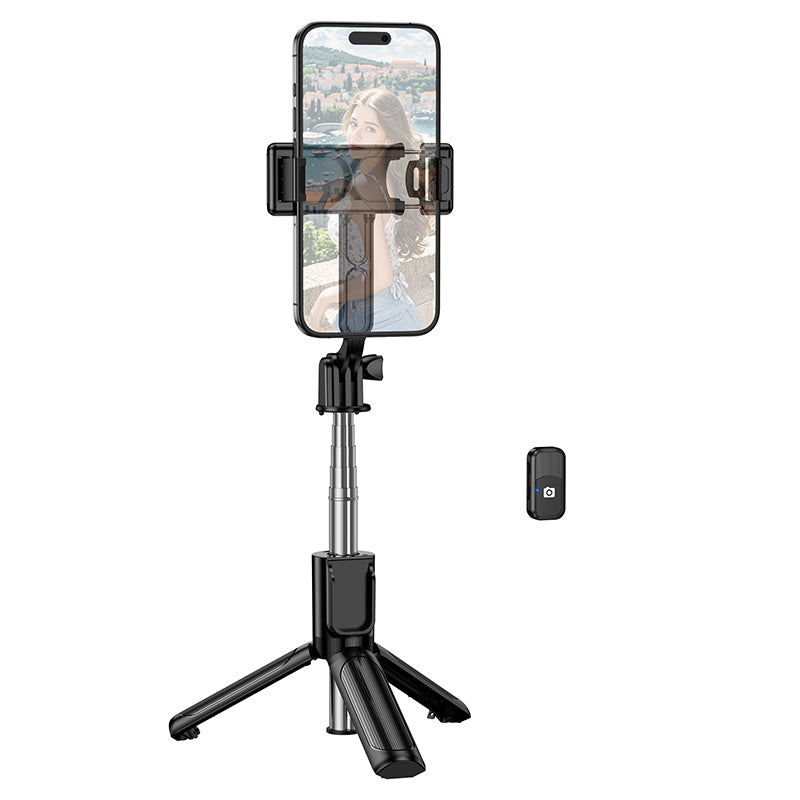 Selfie Stick Bluetooth Borofone BY14 Graceful, 4,5 tommer - 7 tommer, Svart