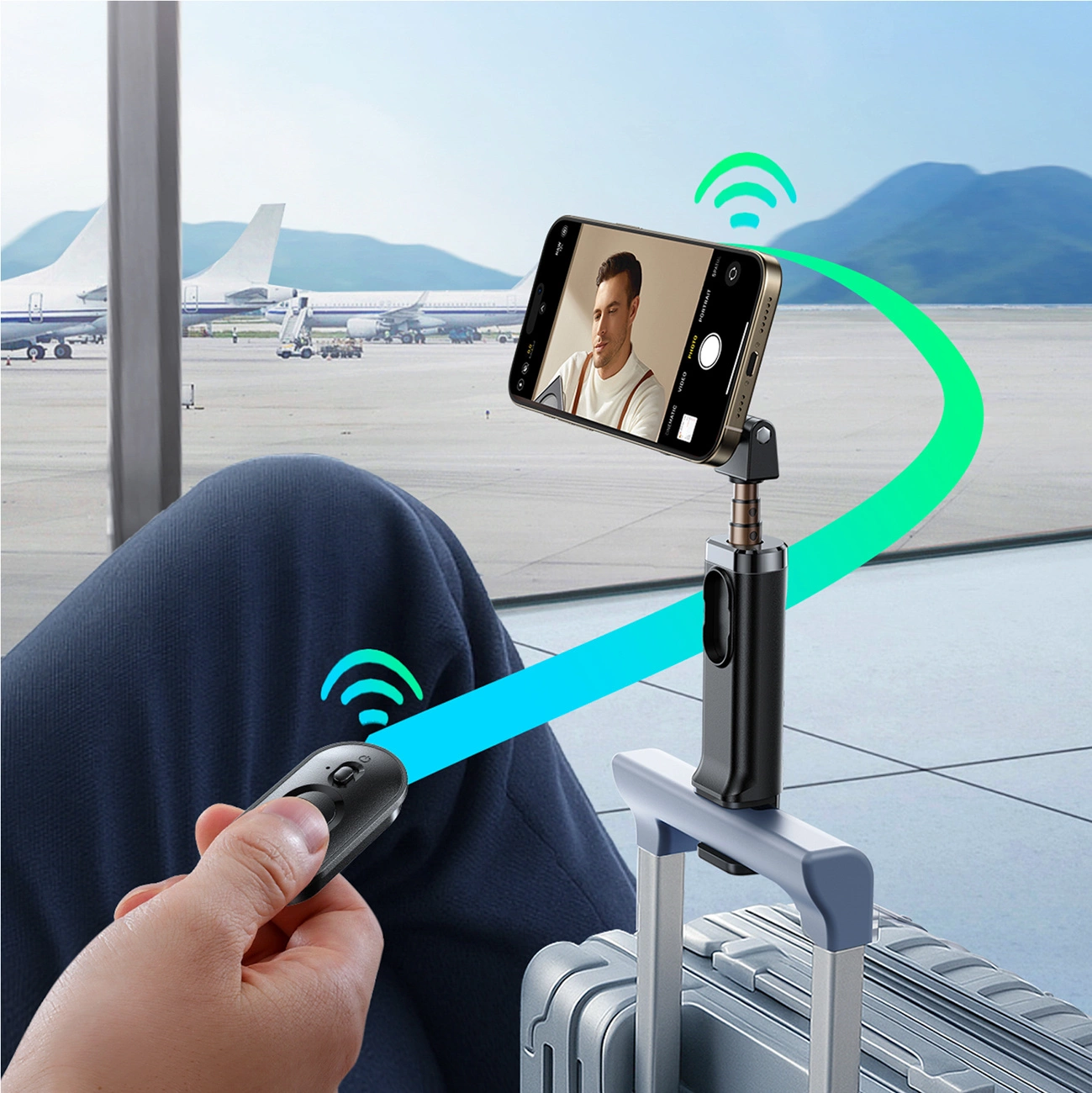 Selfie Stick Bluetooth Joyroom JR-ZS509, Universal, Svart