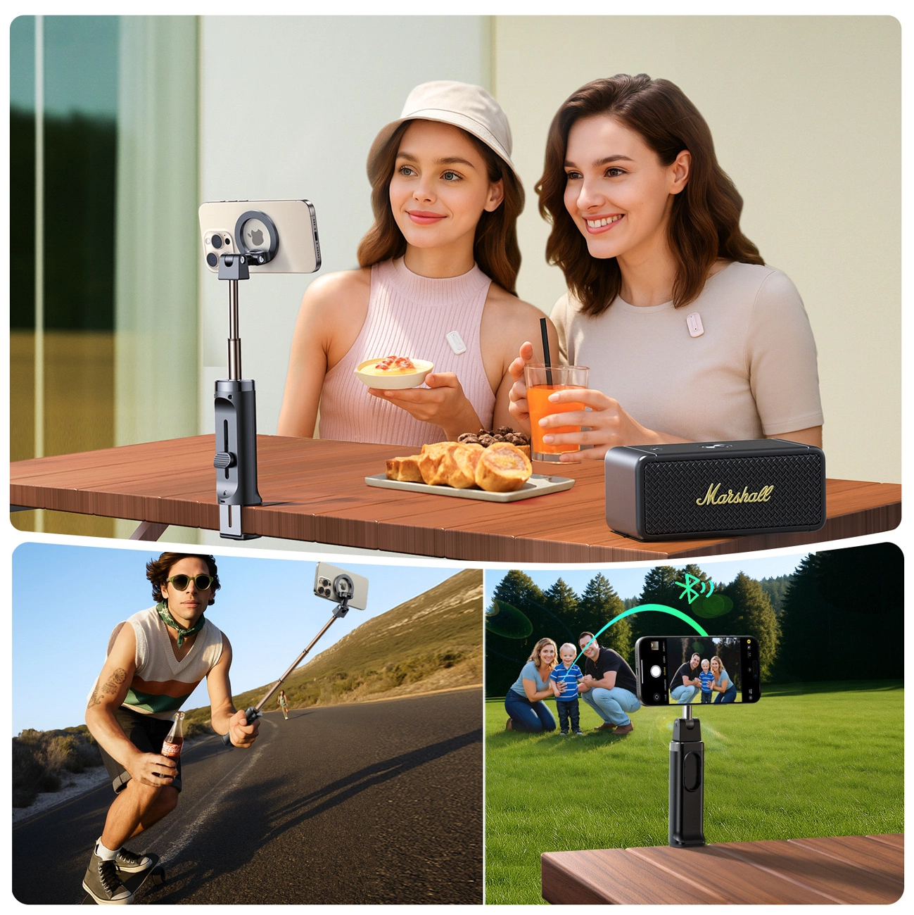 Selfie Stick Bluetooth Joyroom JR-ZS509, Universal, Svart