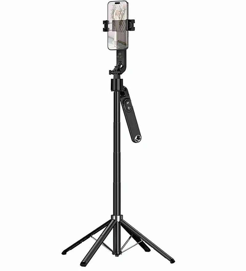 Selfie Stick Bluetooth HOCO K32 Face Tracking, 4.5 tommer - 7 tommer, Svart