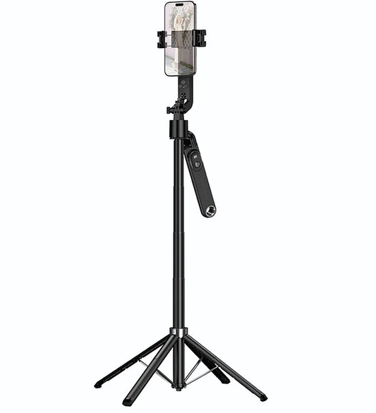 Selfie Stick Bluetooth HOCO K32 Face Tracking, 4.5 tommer - 7 tommer, Svart