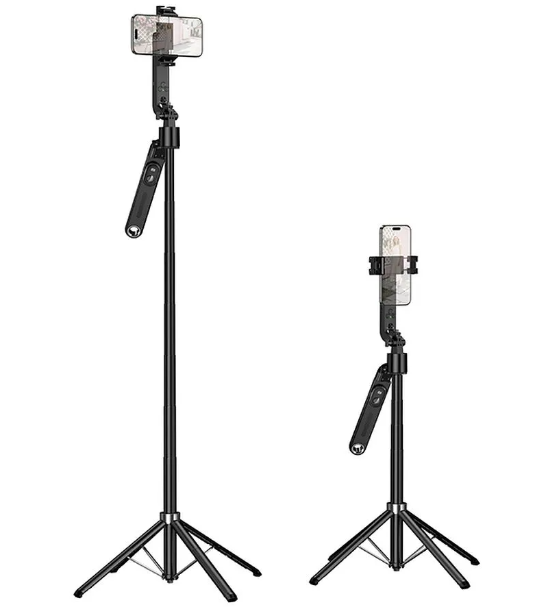 Selfie Stick Bluetooth HOCO K32 Face Tracking, 4.5 tommer - 7 tommer, Svart