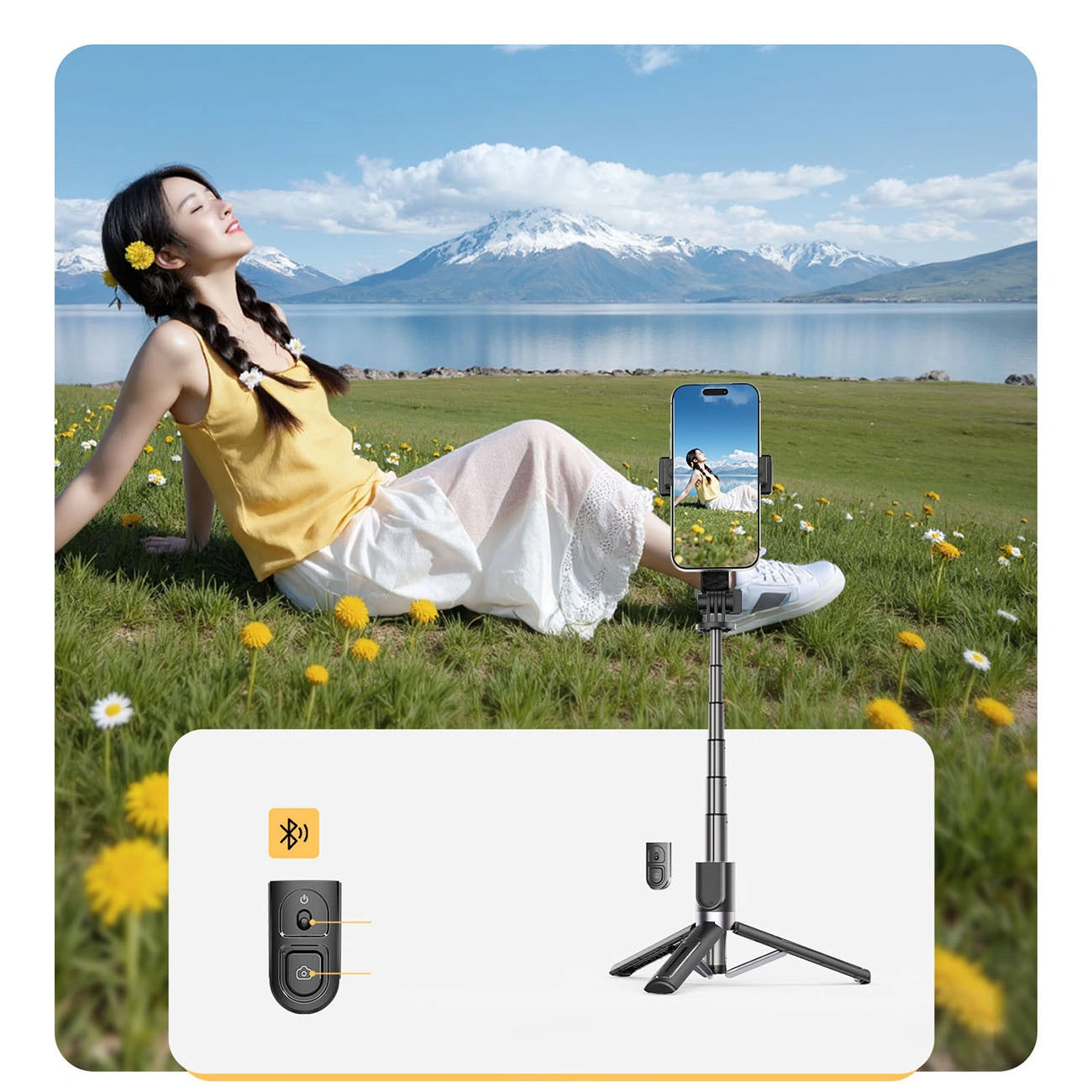 Selfie Stick Bluetooth Orico SPV90, Universal, Svart
