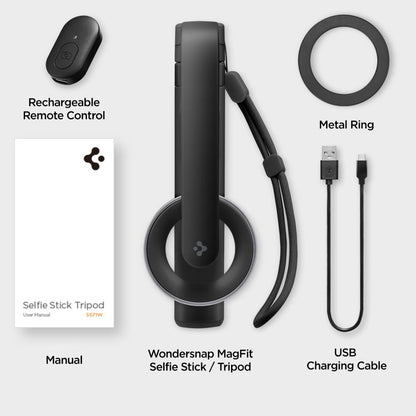 Selfie Stick Bluetooth Spigen S571W, Universal, Svart