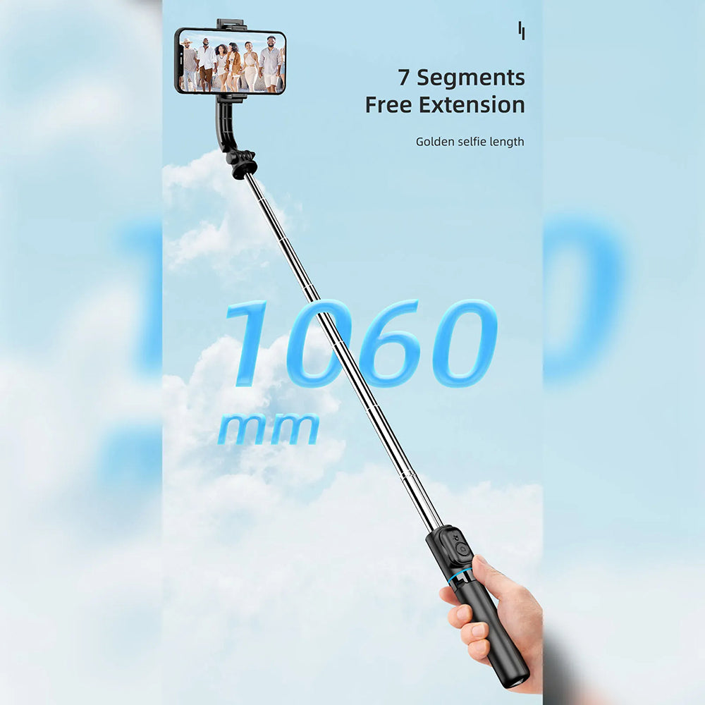 Selfie Stick Bluetooth Techsuit C01, Universal, Svart