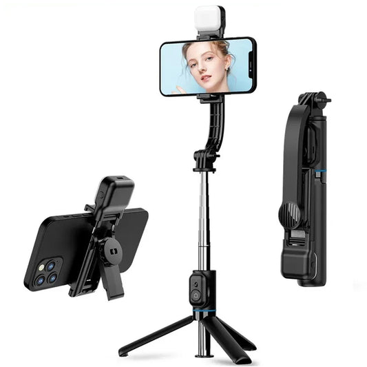 Selfie Stick Bluetooth Techsuit C01s, Universal, Svart