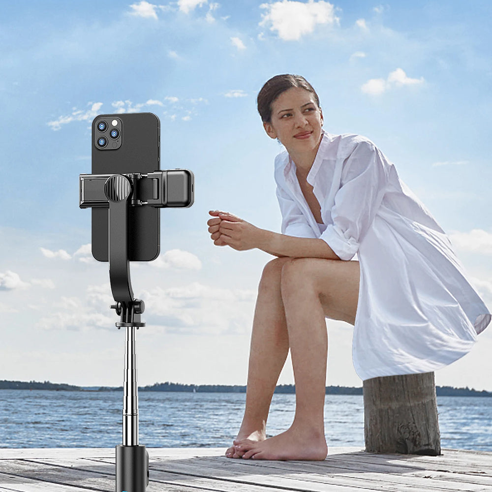 Selfie Stick Bluetooth Techsuit C01s, Universal, Svart