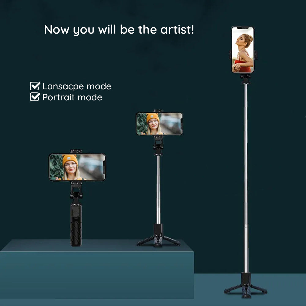 Selfie Stick Bluetooth Techsuit K03, Universal, Svart