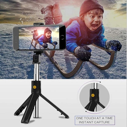 Selfie Stick Bluetooth Techsuit K07, Universal, Svart