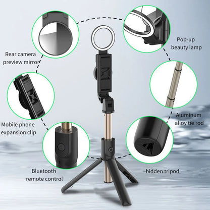 Selfie Stick Bluetooth Techsuit K13, Universal, Svart