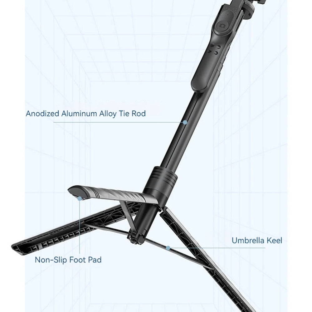 Selfie Stick Bluetooth Techsuit K28, Universal, Svart