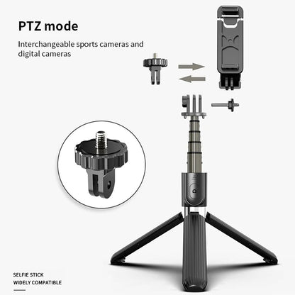 Selfie Stick Bluetooth Techsuit L03, Universal, Svart