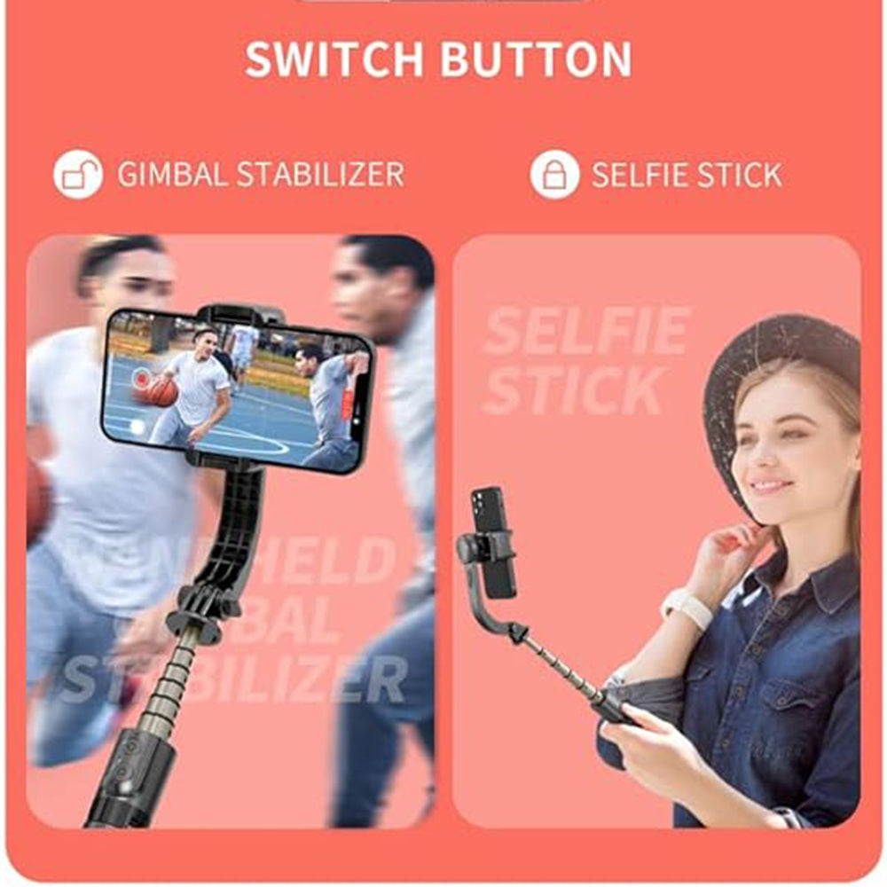 Selfie Stick Bluetooth Techsuit L08Mini, Universal, Svart