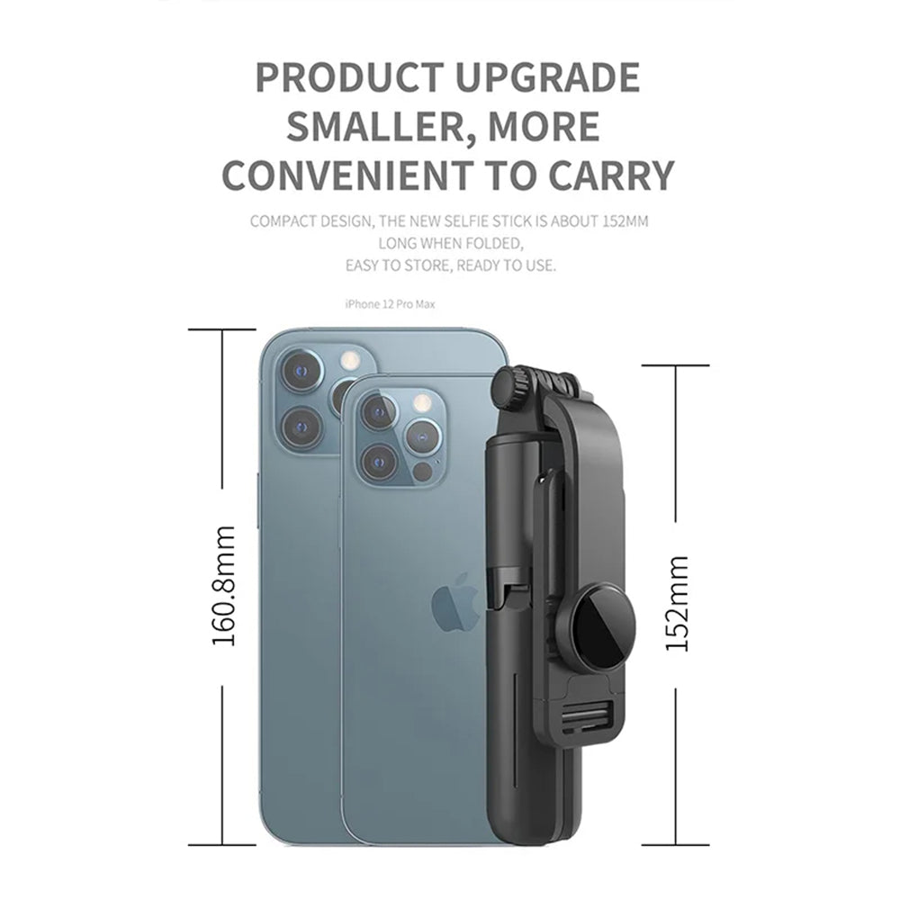 Selfie Stick Bluetooth Techsuit L10, Universal, Svart