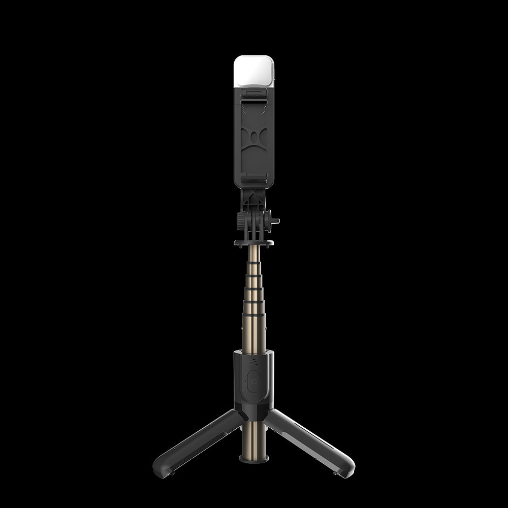 Selfie Stick Bluetooth Techsuit L10s, Universal, Svart