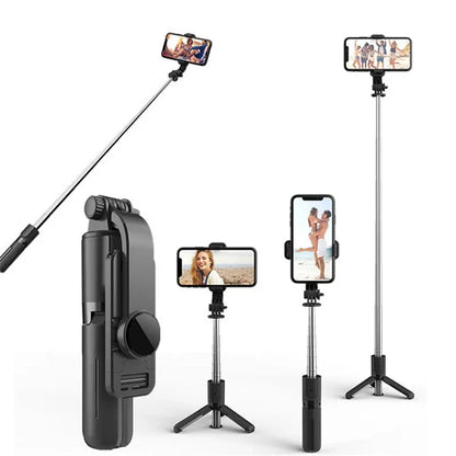 Selfie Stick Bluetooth Techsuit L11, Universal, Svart
