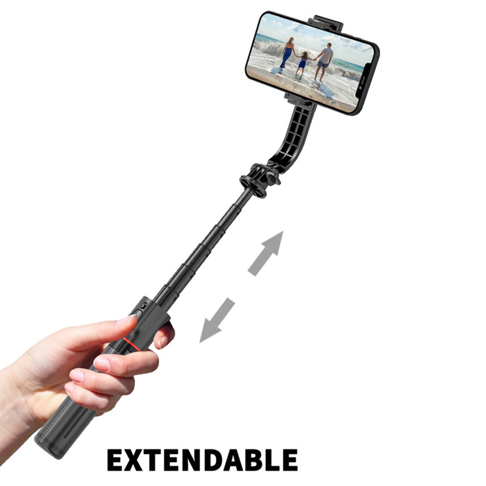 Selfie Stick Bluetooth Techsuit L12, Universal, Svart