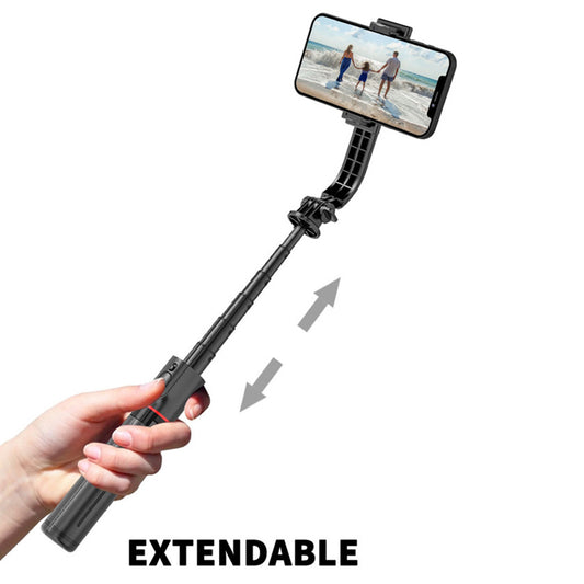 Selfie Stick Bluetooth Techsuit L12, Universal, Svart
