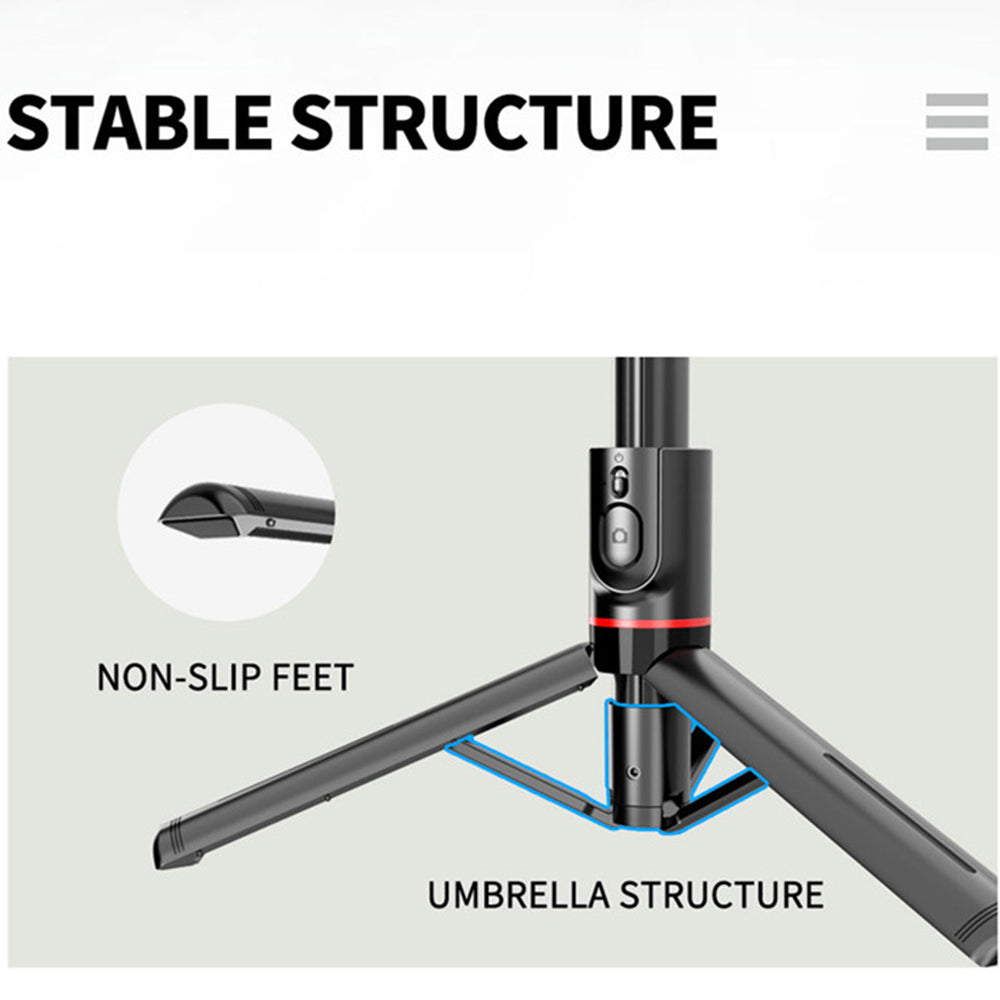Selfie Stick Bluetooth Techsuit L12, Universal, Svart