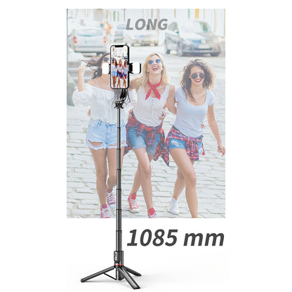 Selfie Stick Bluetooth Techsuit L12D, Universal, Svart