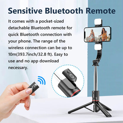 Selfie Stick Bluetooth Techsuit L13d, Universal, Svart