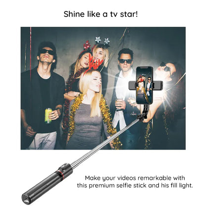 Selfie Stick Bluetooth Techsuit L13d, Universal, Svart