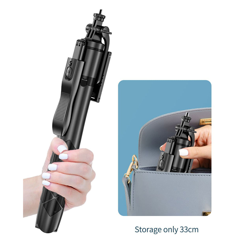 Selfie Stick Bluetooth Techsuit L16, Universal, Svart