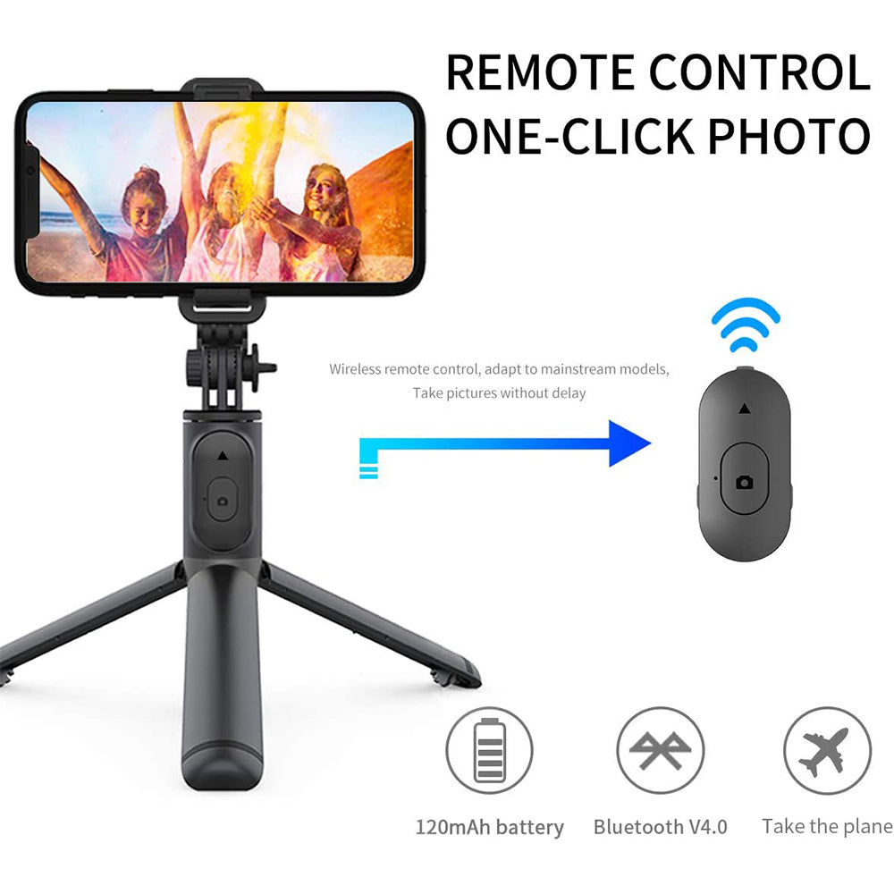 Selfie Stick Bluetooth Techsuit Q01, Universal, Svart