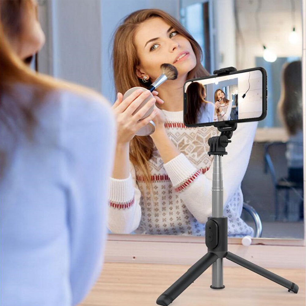 Selfie Stick Bluetooth Techsuit Q01, Universal, Svart