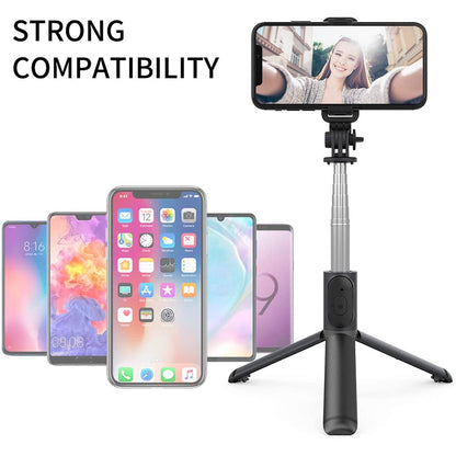 Selfie Stick Bluetooth Techsuit Q01, Universal, Svart