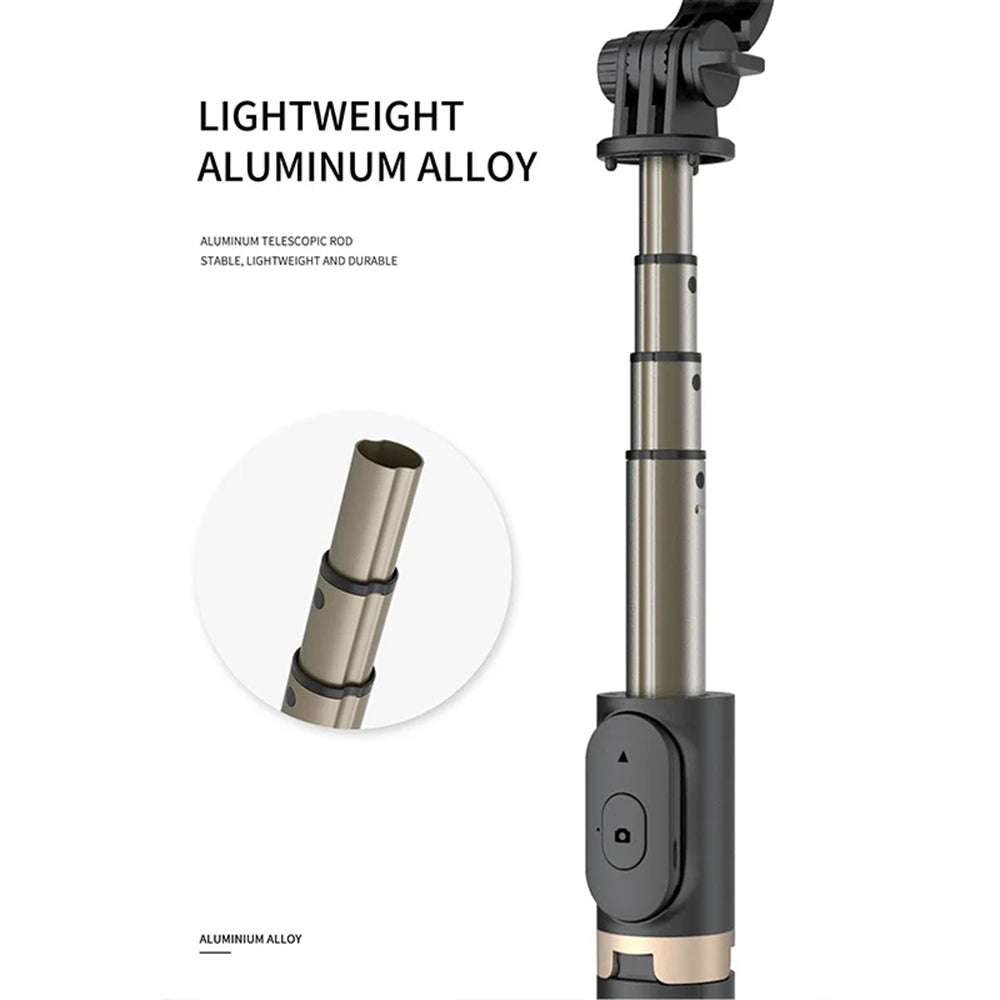 Selfie Stick Bluetooth Techsuit Q03, Universal, Svart
