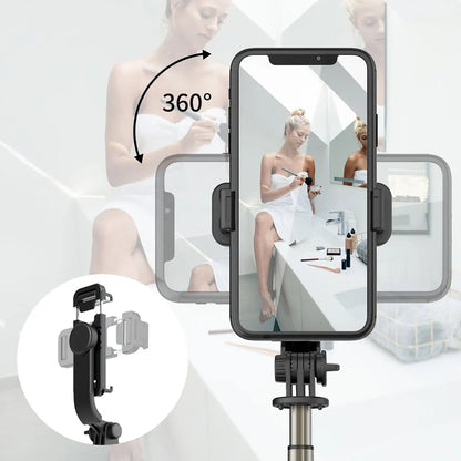 Selfie Stick Bluetooth Techsuit Q03, Universal, Svart