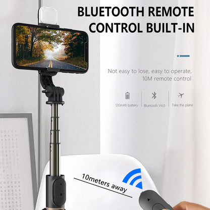 Selfie Stick Bluetooth Techsuit Q03s, Universal, Svart