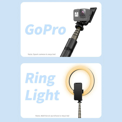 Selfie Stick Bluetooth Techsuit Q06, Universal, Svart