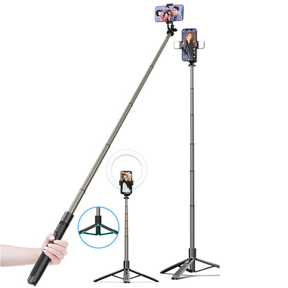 Selfie Stick Bluetooth Techsuit Q06, Universal, Svart