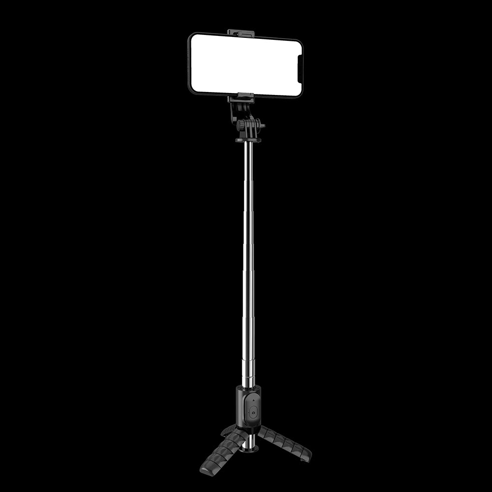 Selfie Stick Bluetooth Techsuit Q11, Universal, Svart