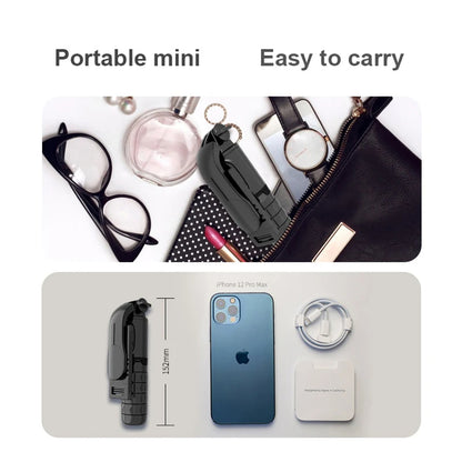Selfie Stick Bluetooth Techsuit Q11s, Universal, Svart