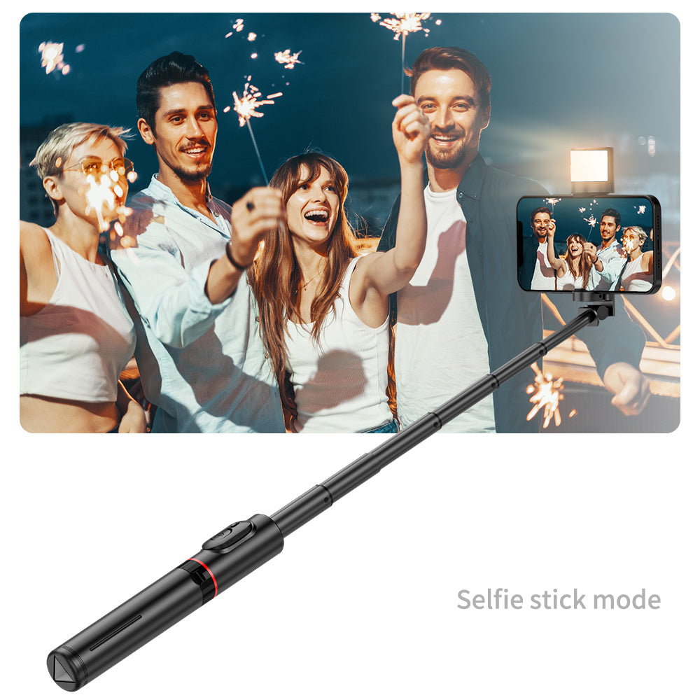 Selfie Stick Bluetooth Techsuit Q12S, Universal, Svart